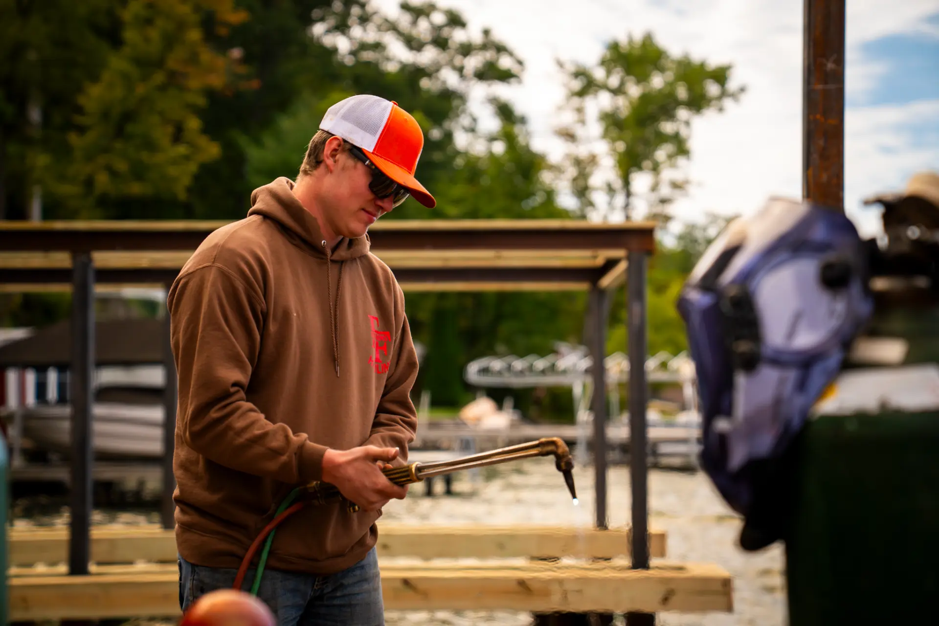 Marine dock framing
